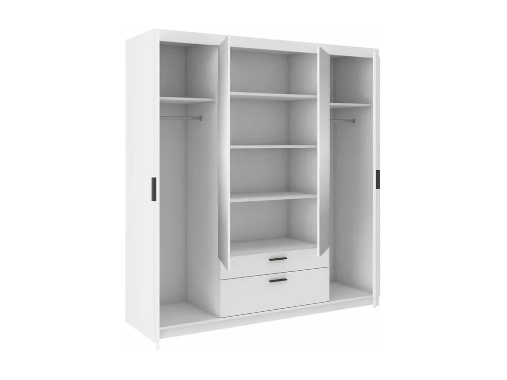 Armario Alkihogares 154 Blanco 191x176x53cm Puertas de armario - Con bisagras