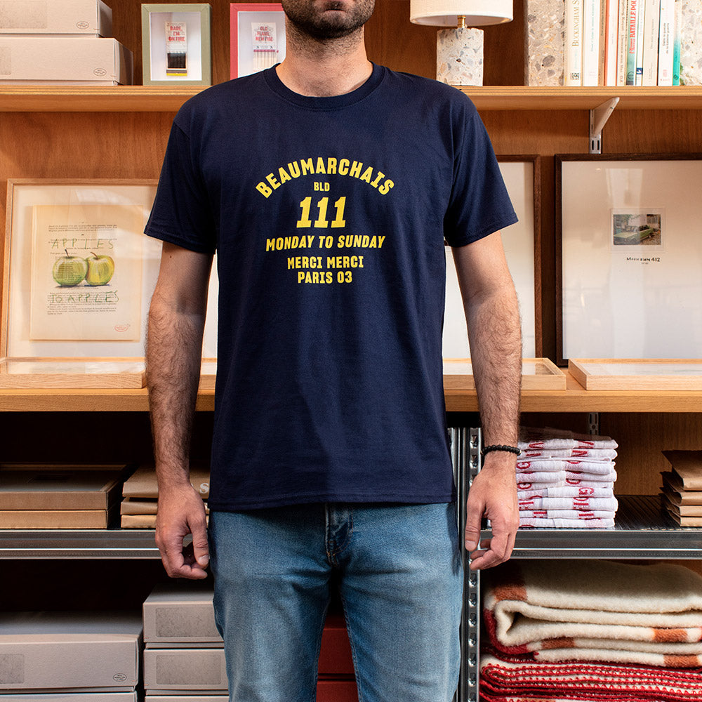 Merci  - T-shirt unisexe - Beaumarchais Marine