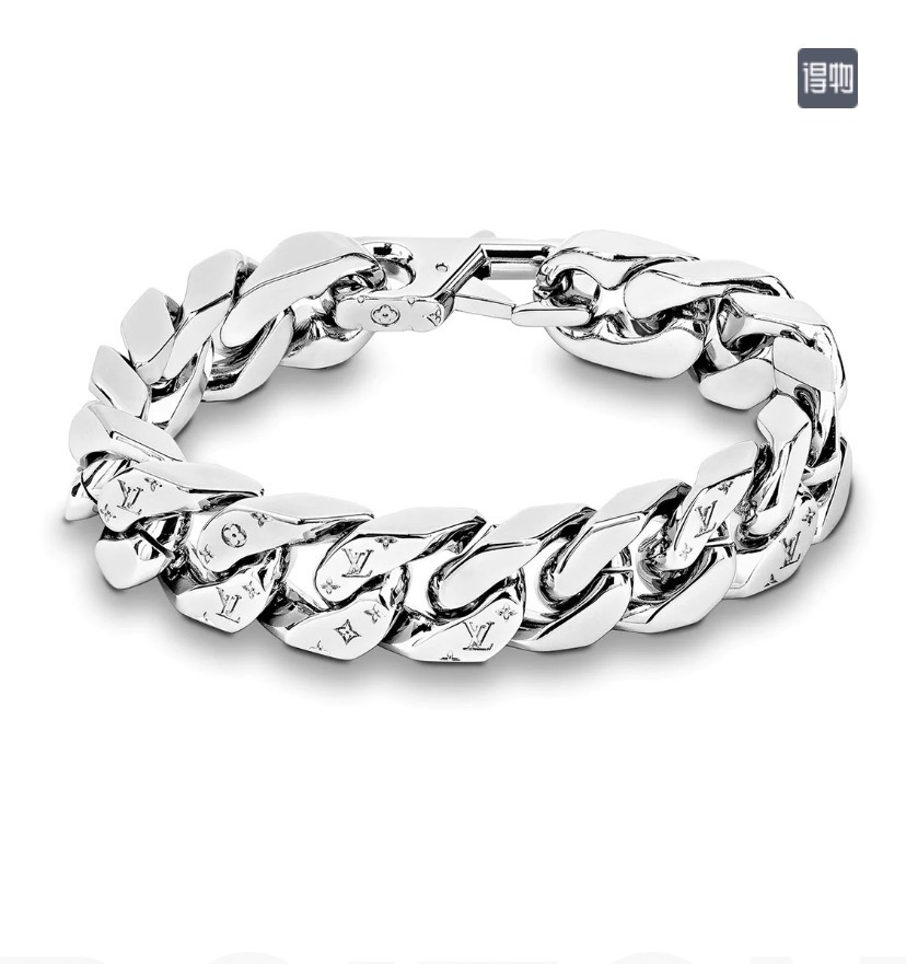 Louis Vuitton Flat Chunky Cuban Chain Bracelet Necklace Mens - Original Replica Club