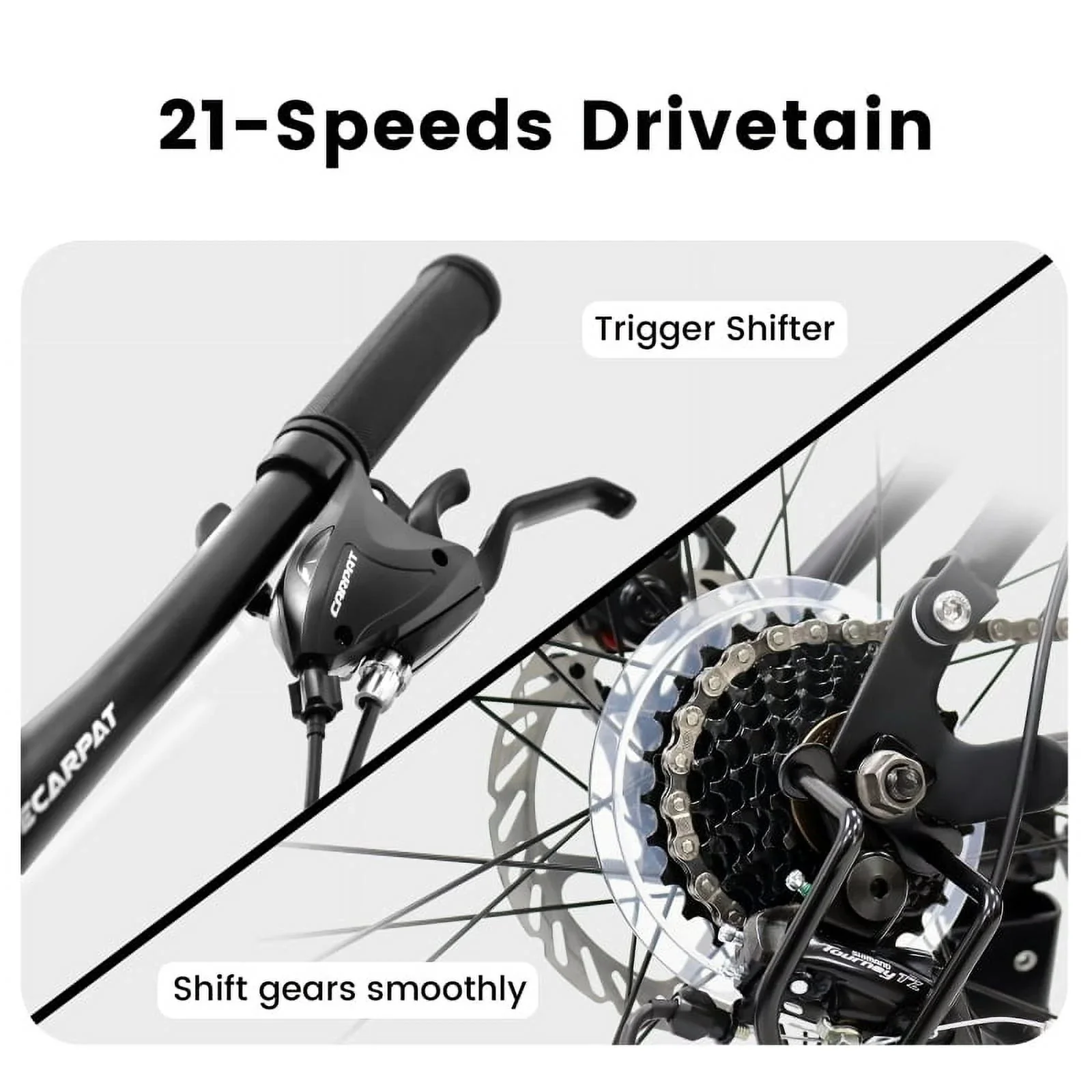 27.5 Inch Full Suspension Mountain Bike With Front And Rear Dual Shock Absorbers, Mechanical Disc Brakes, 21-Speed - A2760 - Image 4 27.5 Inch Full Suspension Mountain Bike With Front And Rear Dual Shock Absorbers, Mechanical Disc Brakes, 21-Speed - A2760 - Image 4