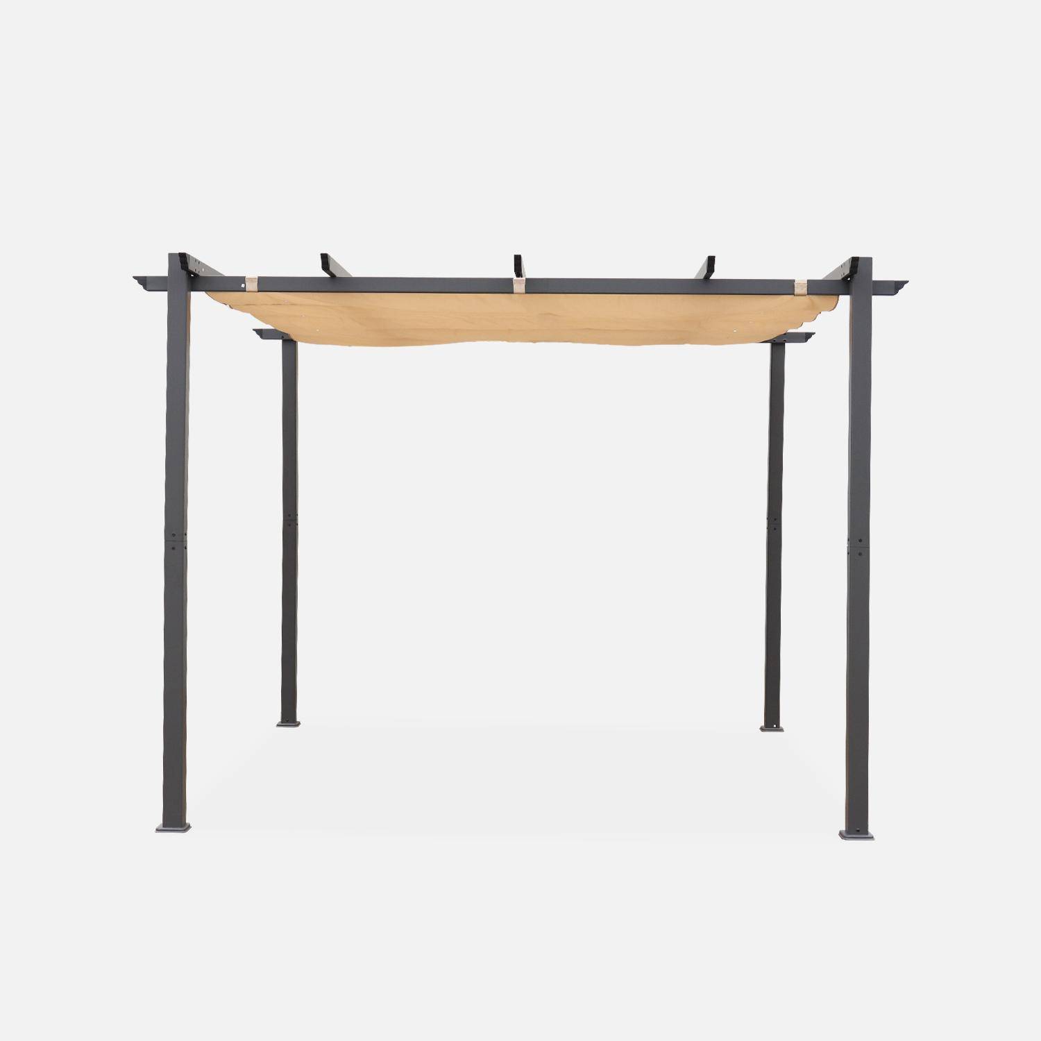 Isla 3x3m - Pergola, aluminio, 3x3m, tela deslizante