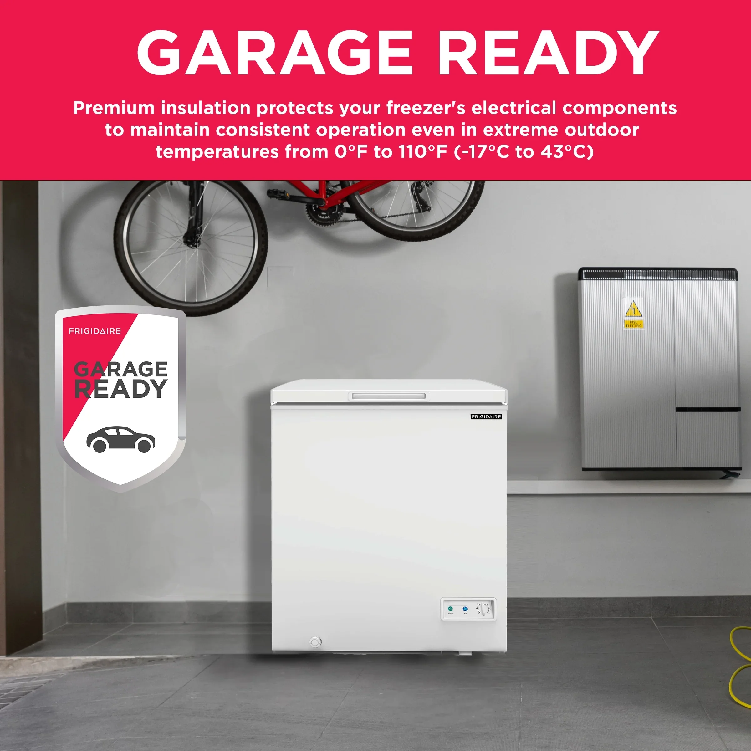 Frigidaire 5.0 Cu. ft. Chest Freezer, White , EFRF5003