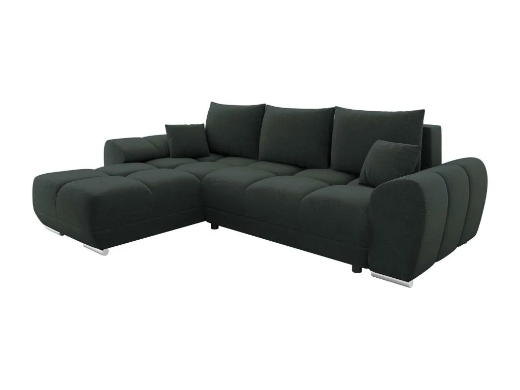 Sofá rinconero Lluesmahome 100 Negro Función de descanso Caja de ropa de cama 291x183x85cm QUGI71950