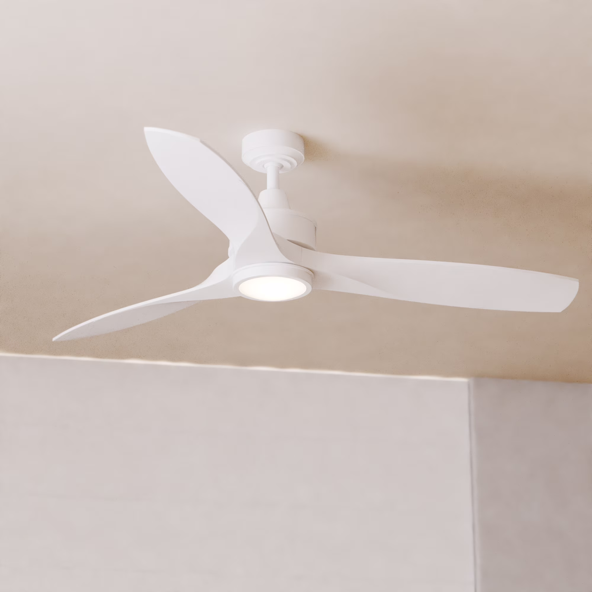 Vaxcel Curtiss Satin Brass Mid-Century Modern MCM Wood Propeller Ceiling Fan with LED Light Kit and Remote - Image 7