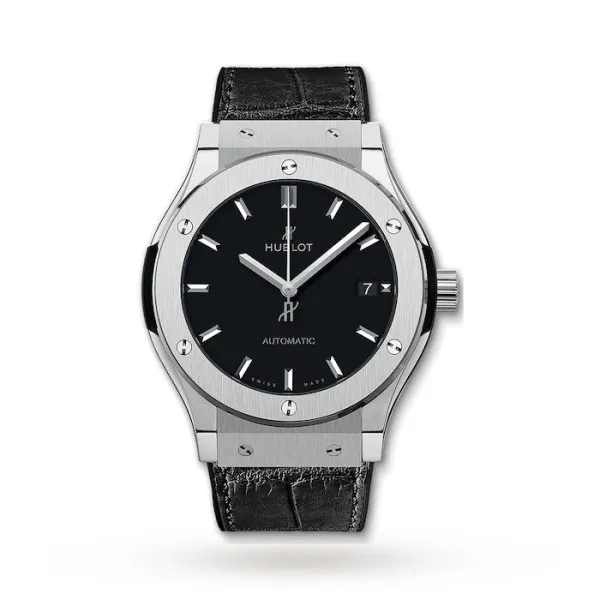 Hublot Classic Fusion Men Automatic Black Alligator Watch 565.NX.1171.LR