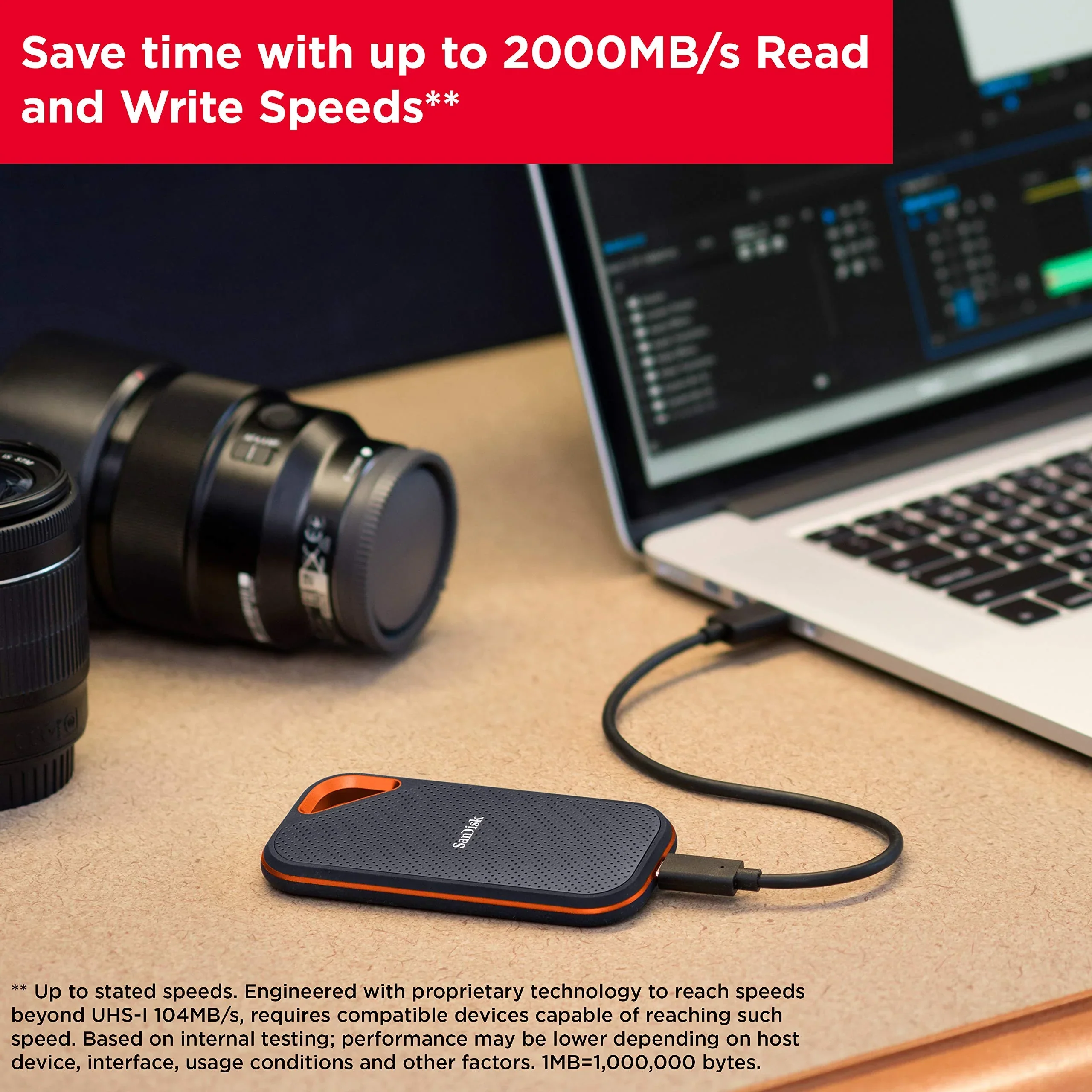 SanDisk 1TB Extreme PRO Portable SSD - Up To 2000MB/s - Image 5 SanDisk 1TB Extreme PRO Portable SSD - Up To 2000MB/s - Image 5