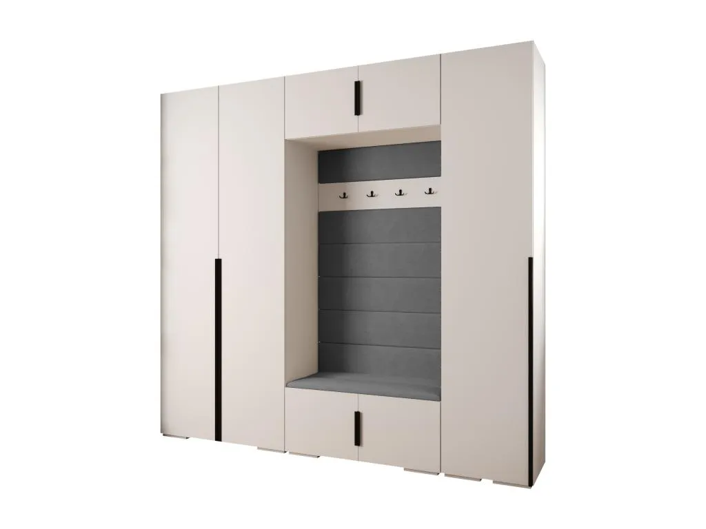 Jmmhogar 4 armario con puertas batientes 236.7/250/47