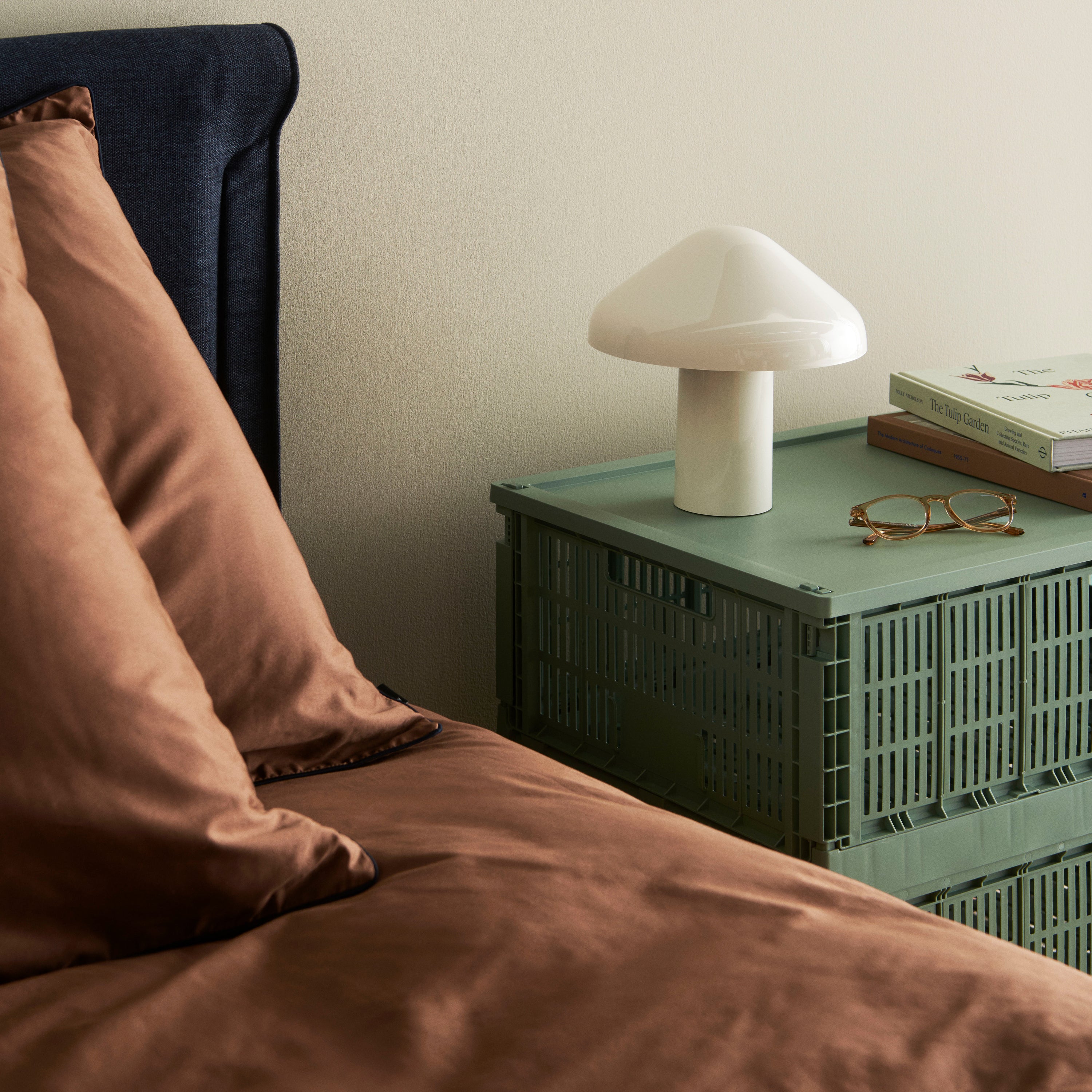 HAY Colour Crates Krat Deksel L - Rechthoekig - Sage Groen