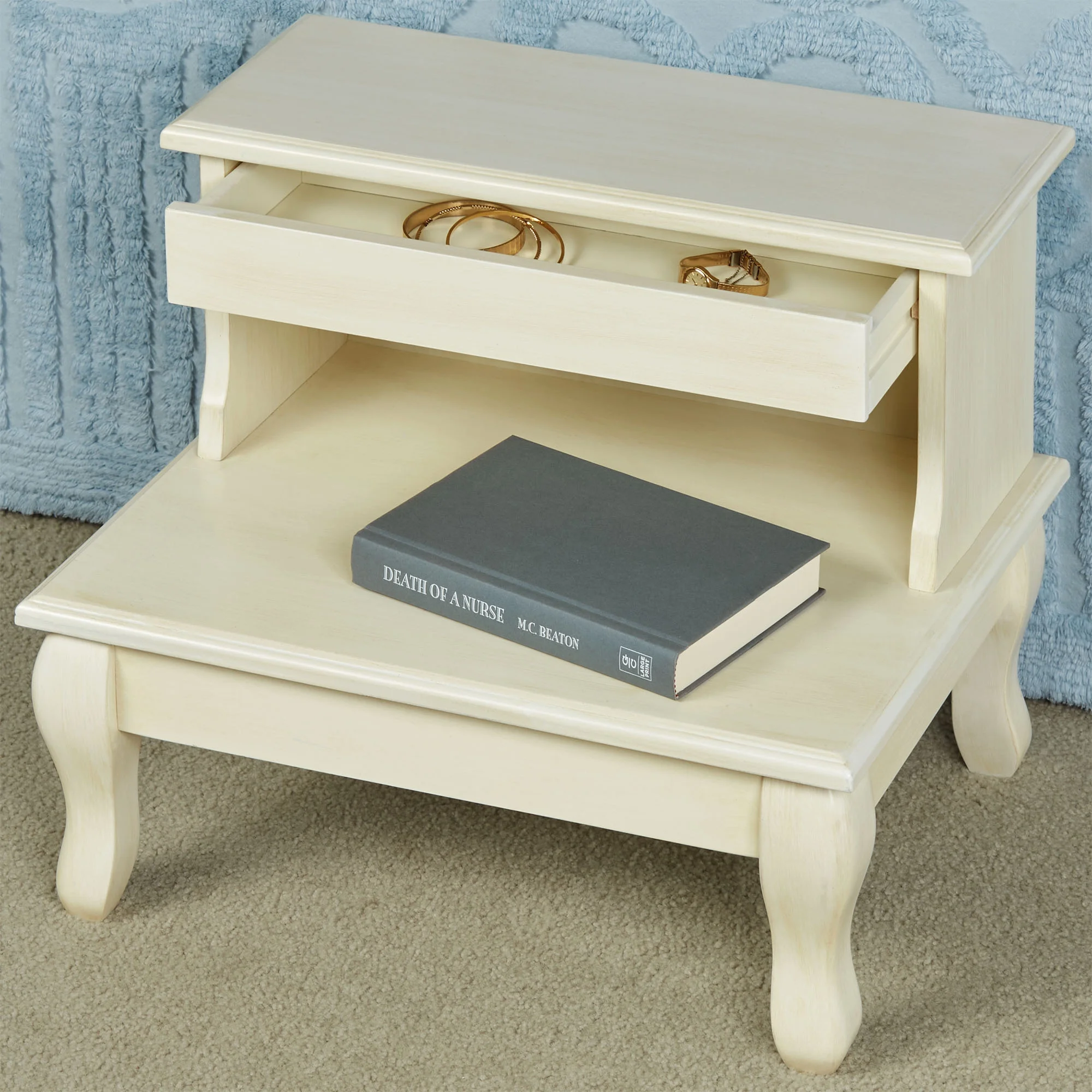 Cessilee Wooden Bed Steps with Storage 16 Inches High - Image 12