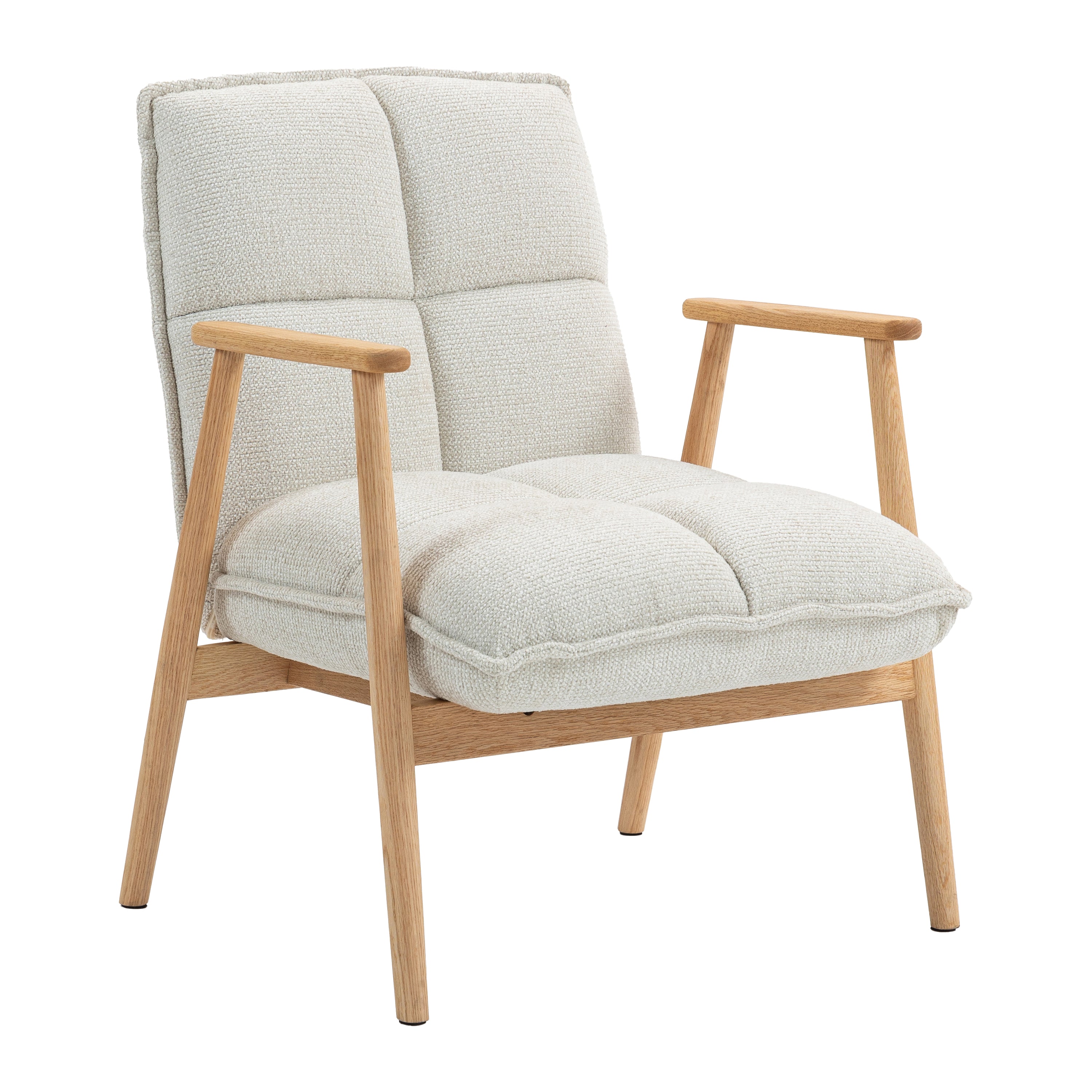 Blokker Timber Fauteuil - Ivoor