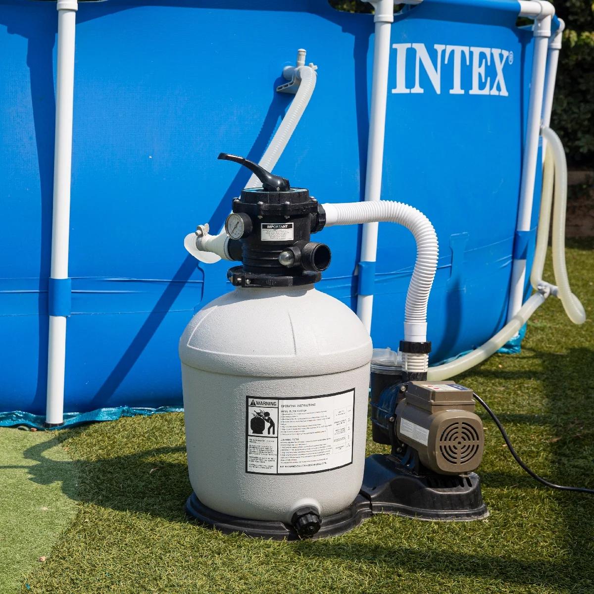 XtremepowerUS Sand Filter Pump for Above Ground Pool, 2400 GPH Pool Filter Pump, 7-Way Valve - Image 10