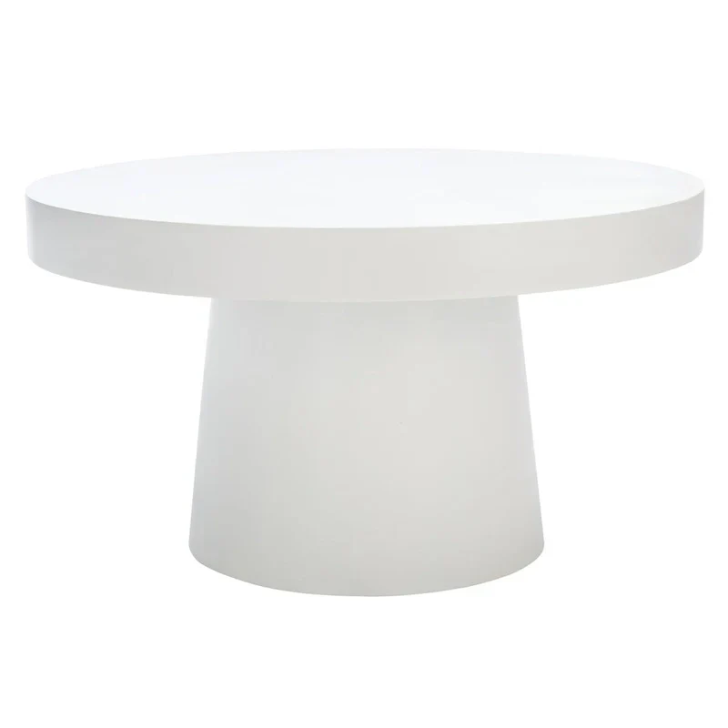 SAFAVIEH Berenice Round Coffee Table - Paper Mache - Dimensions: 31.6" W x 31.6" L x 17.8" H