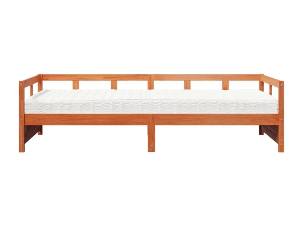 Sofá cama sin colchón Mueblesclasic maciza Mueblesclasic marrón cera 90x190 cm