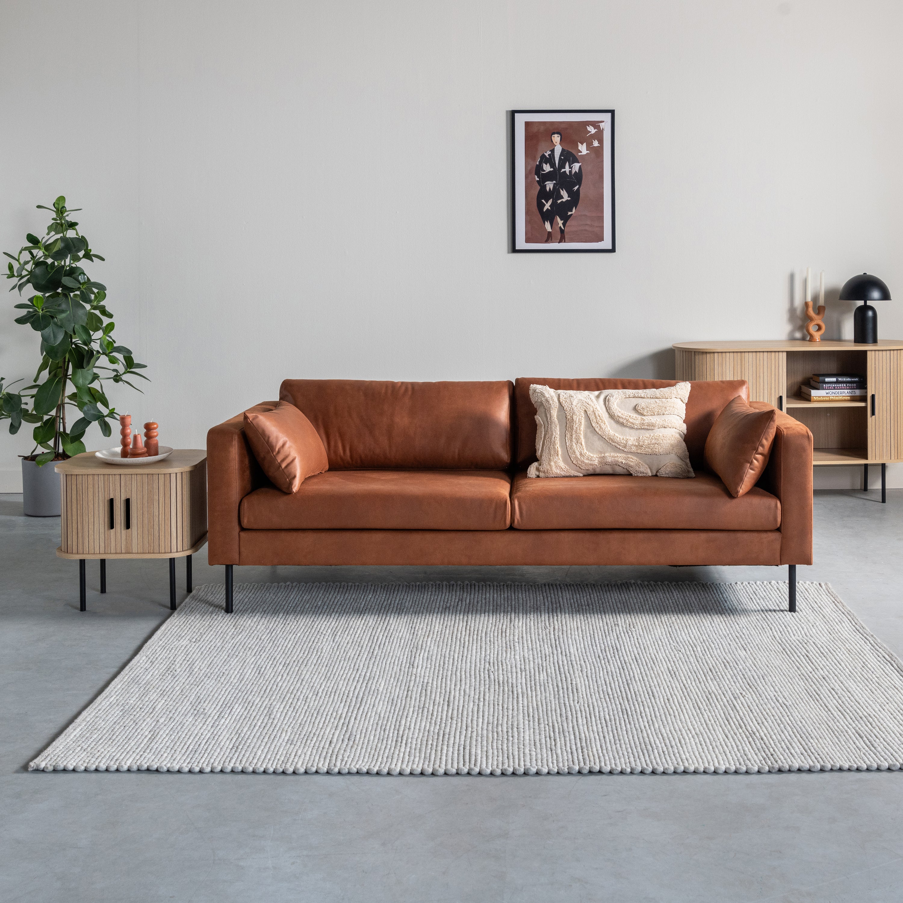 Blokker Dots Wollen Vloerkleed 160 x 230 cm - Lichtgrijs