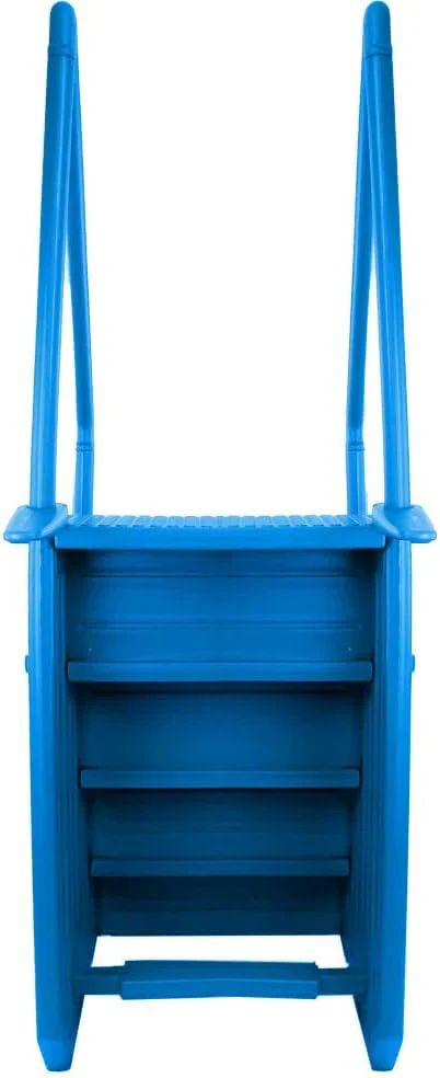 Select Anti-Slip in-Pool Steps | Gray | for Above Ground Swimming Pools | Can Mount to Decks 48" to 54" H | Safety Stairs Capacity Up to 300 lbs