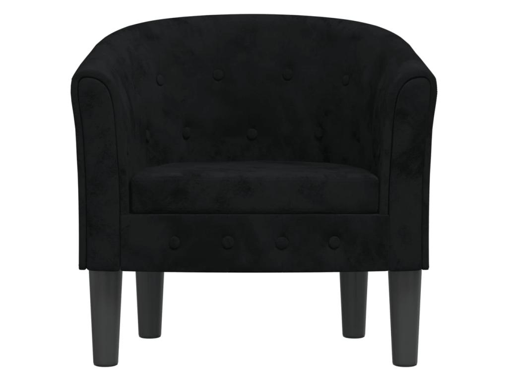 Sillón convertible de terciopelo negro