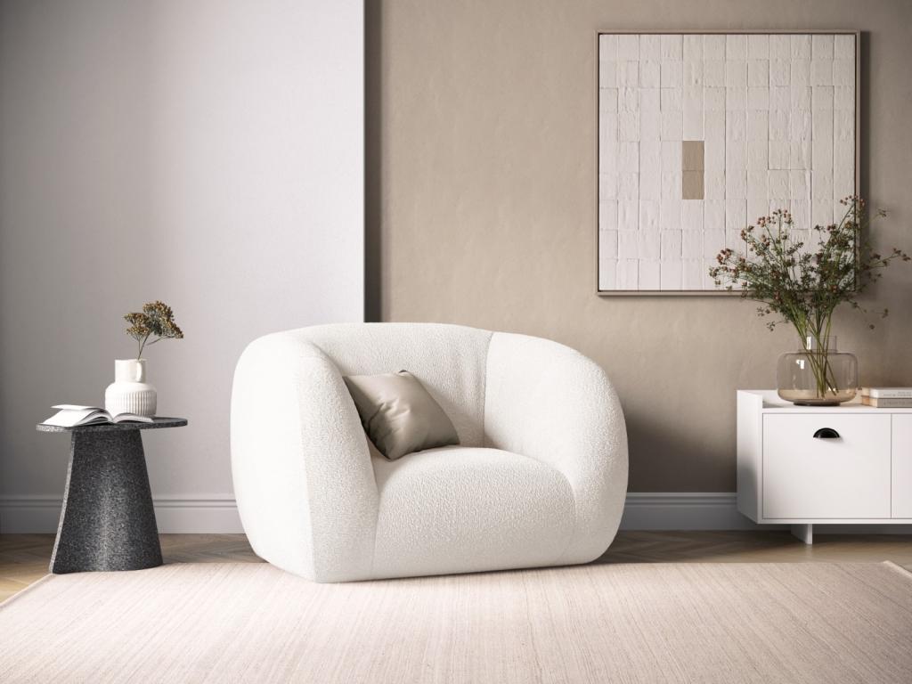 Lujodec - Sillón "Essen" de tejido bouclé Lujodec - 130x95x86cm