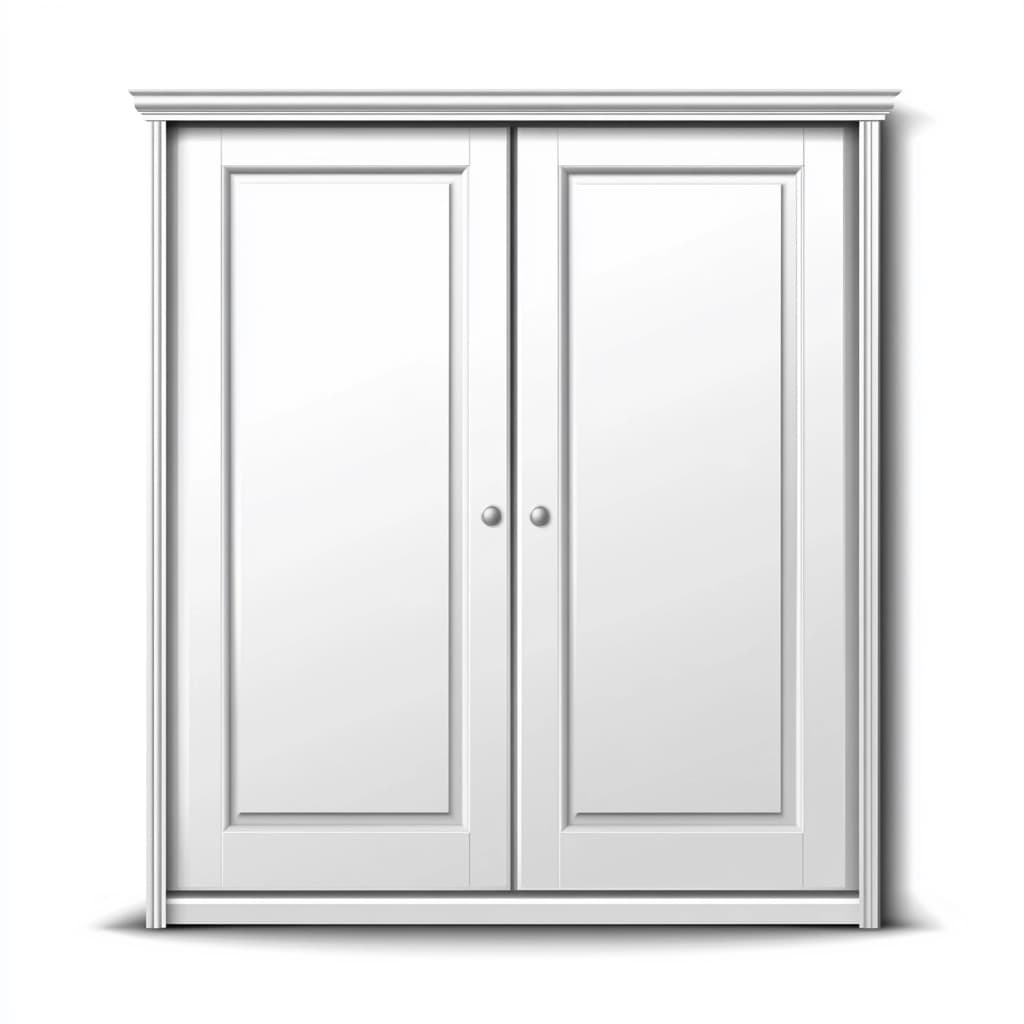 Armario clásico para dormitorio blanco de madera con puertas dobles y gran capacidad 180x200cm mueble de almacenaje
