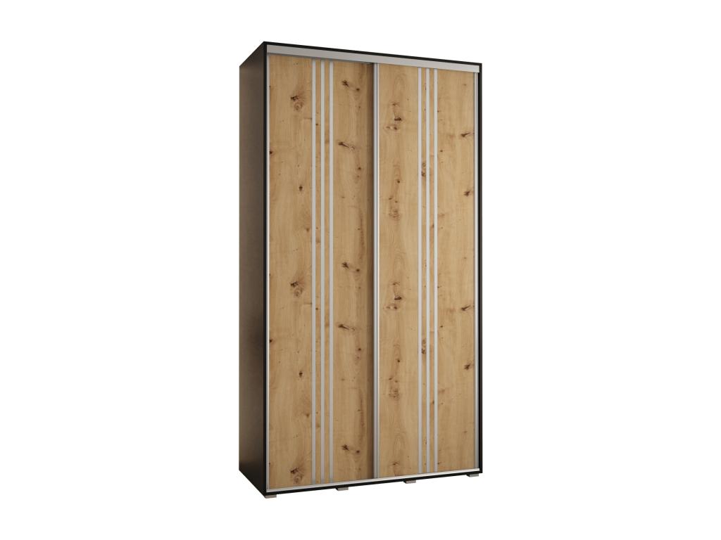 ARMARIO Hominor 6 DE PUERTAS CORREDERAS 235 - 2/130/60 2 puertas Negro/Artisan/Plata