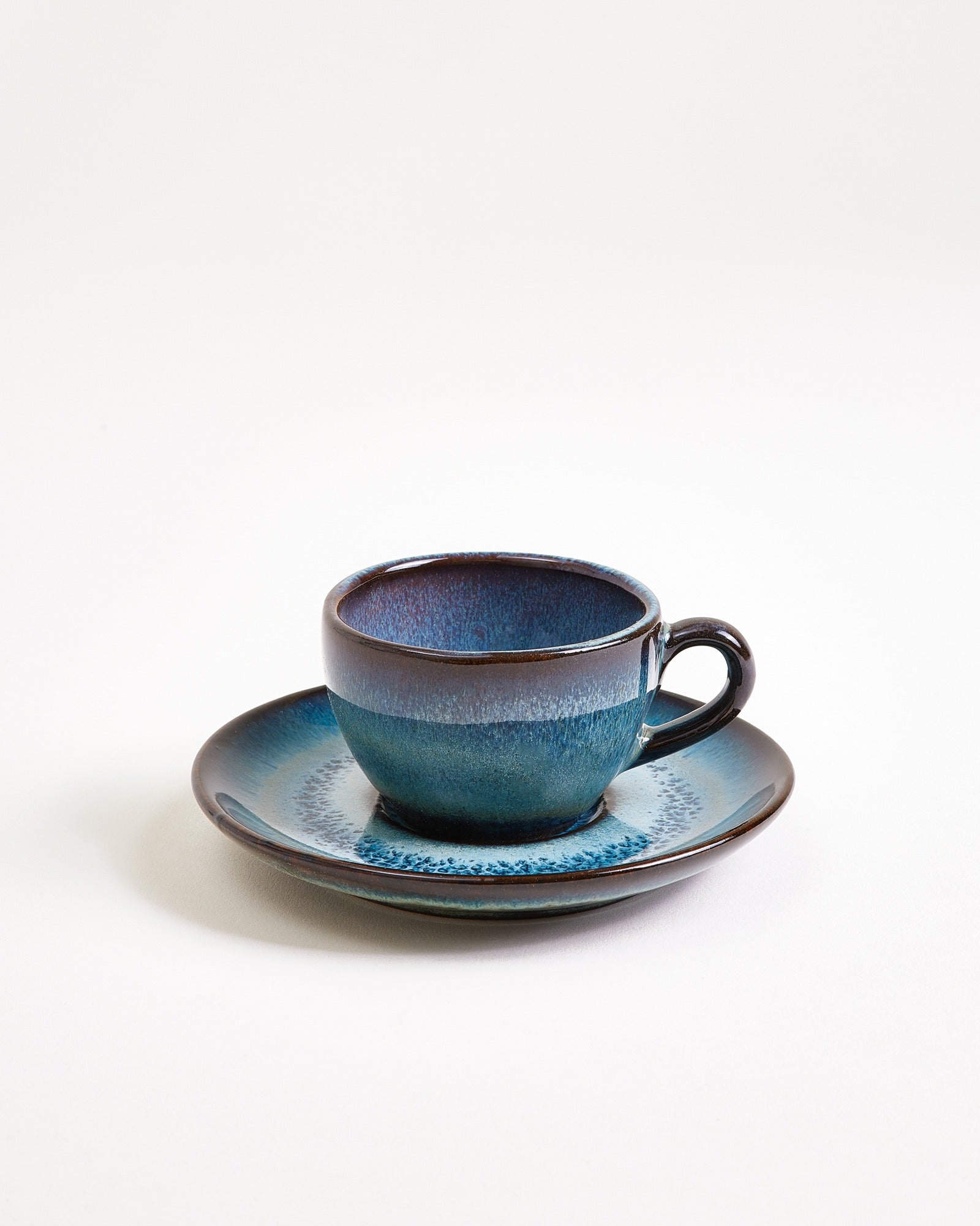 Madeira Espressotasse & Espressountertasse classic grünblau 6er-Set