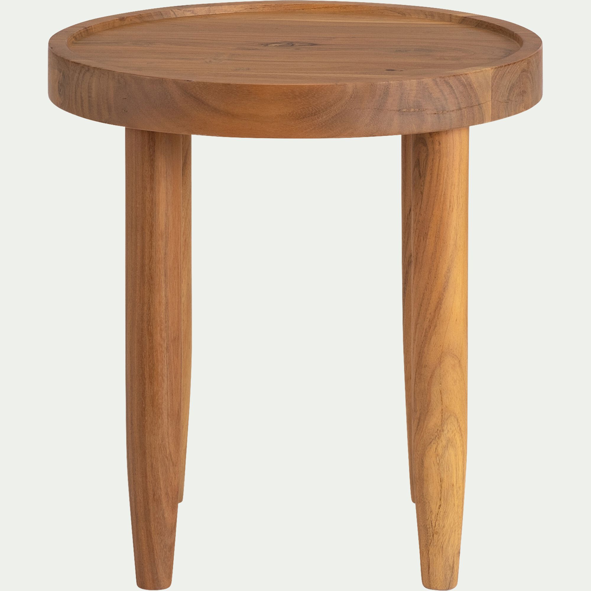 AVEIRO GM - Bout de canapé en acacia D45xH47cm - naturel