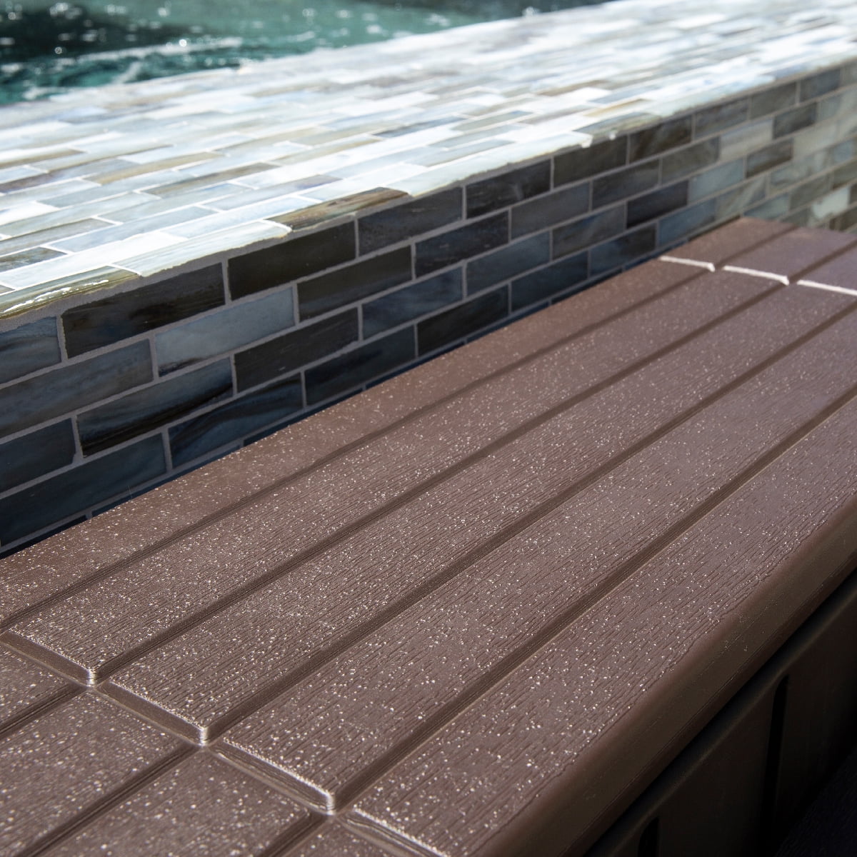 XtremepowerUS Hot Tub Steps With Storage, Spa Step, 36" Length, Camper/Deck Steps, Anti-Slip Brown - Image 11