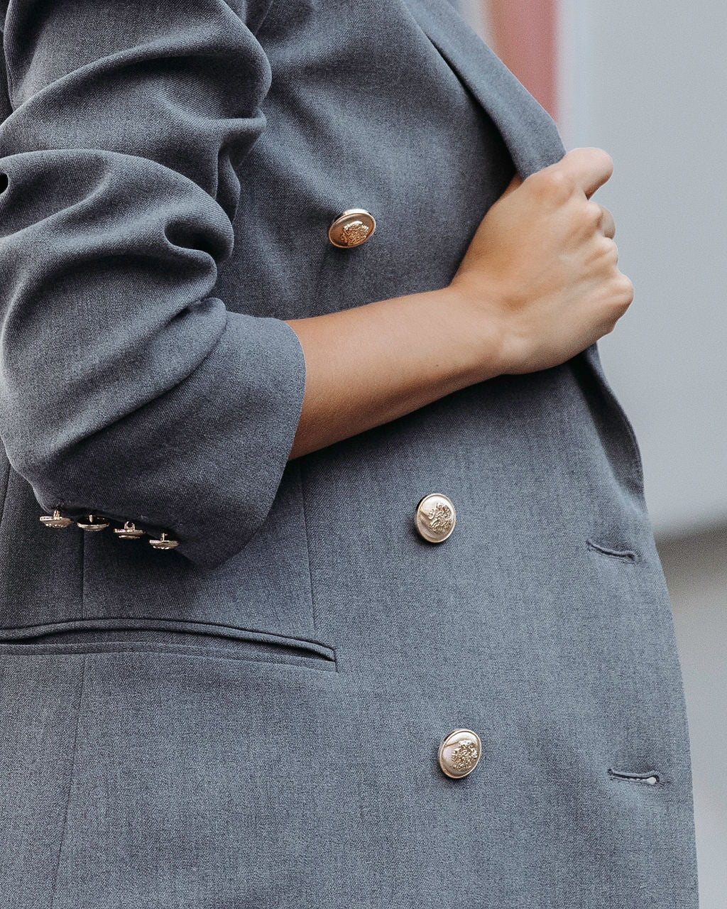 Serious Business Pocketed Blazer - Charcoal - Se7enfashion