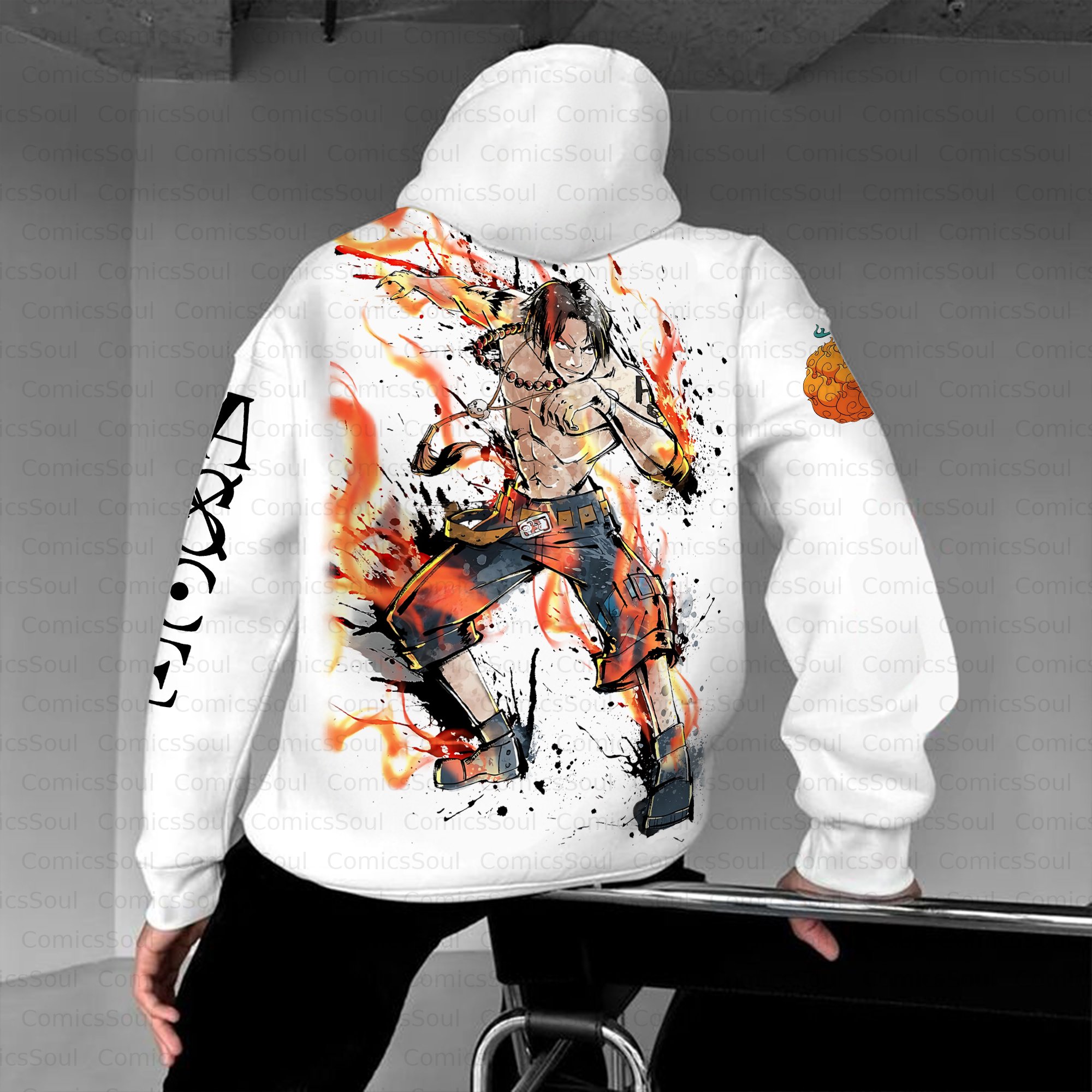 Unisex Anime Inspired Vintage Plush Hoodie