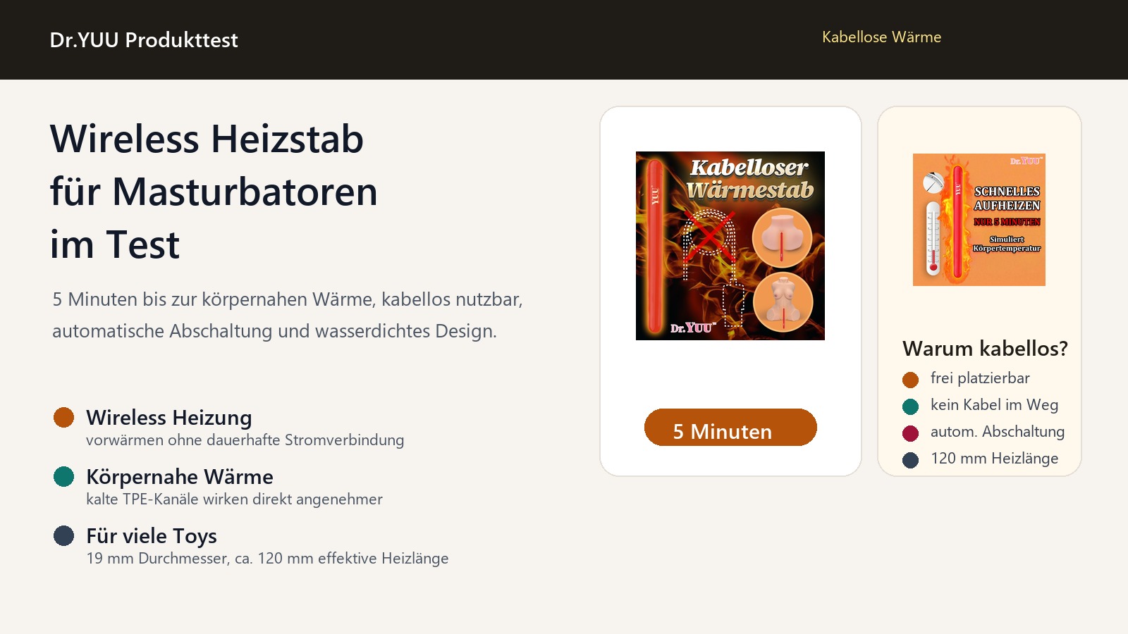 Dr.YUU Wireless Heizstab für Masturbatoren im Test