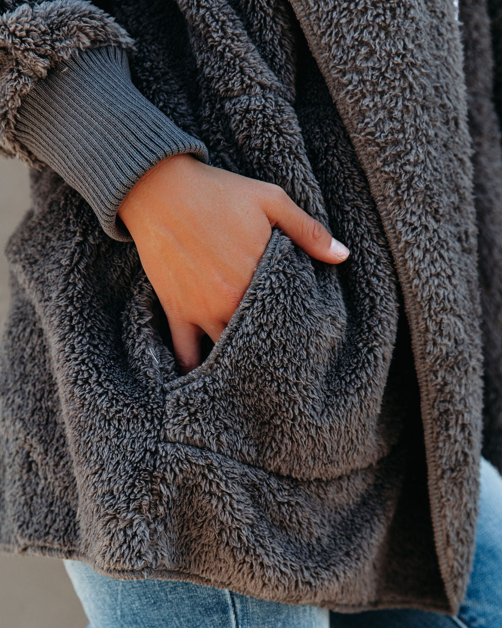 The Coziest Yet Pocketed Cardigan - Steel Grey - Se7enfashion