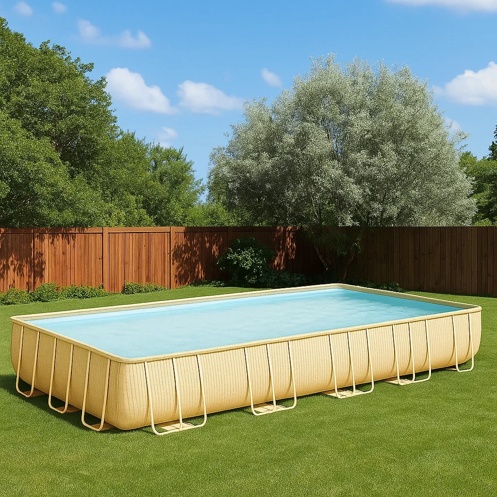 Piscina tubular,rectangular,16000 litros,estructura metálica,color beige,instalación exterior,dimensiones 400x200x100 cm - cGwpHyfwyJO4