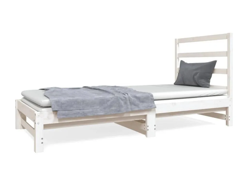 Sofá cama extraíble sin colchón blanco 2x(90x190) cm QDAI80159