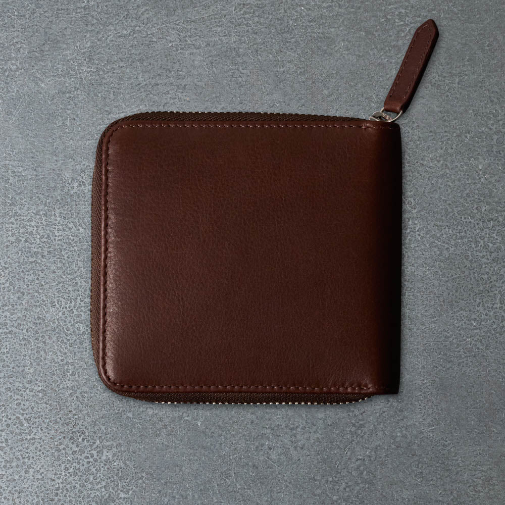 Merci - Porte Feuille Zip - Chocolat