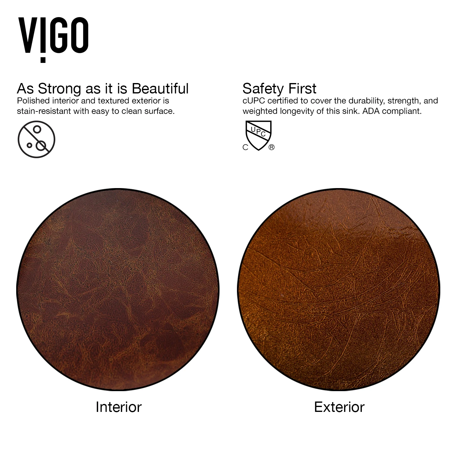 VIGO Donatello Artistic Rubywood Glass 18 in. L x 13 in. W x 4 in. H Rectangular Vessel Bathroom Sink - image 5