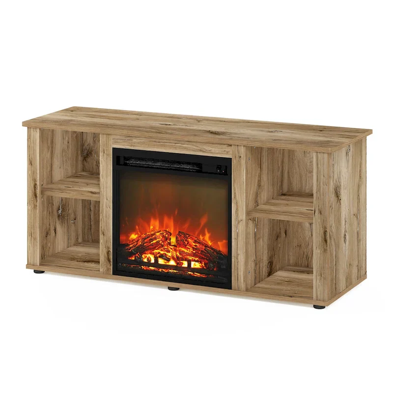 Furinno Jensen Fireplace TV Stand
