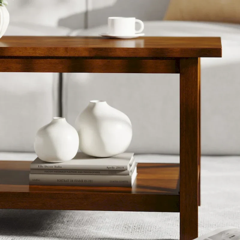 Classic Solid Wood Farmhouse Coffee Table