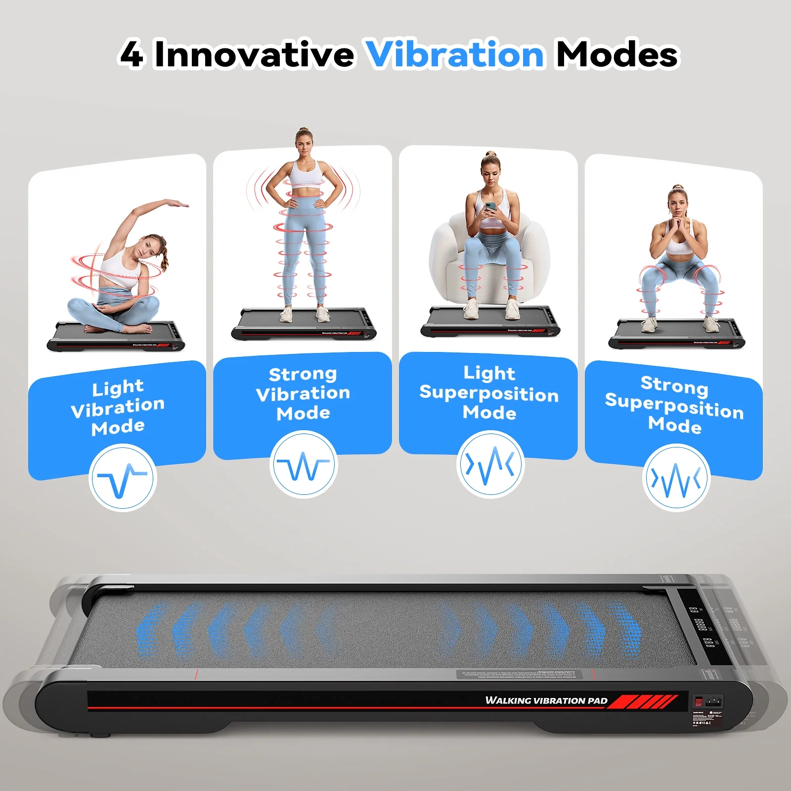 Sperax Walking Pad Treadmill with APP,3 in 1 Portable Under Desk Treadmill Fitness,Walking Vibration Workout Pad with Remote Control - Image 11