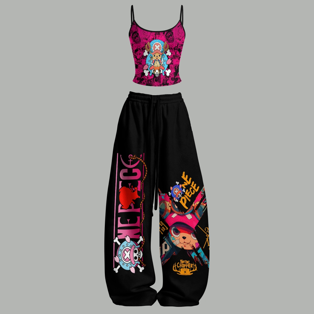 One Piece Top & Elasticated Trousers Two-Piece Set