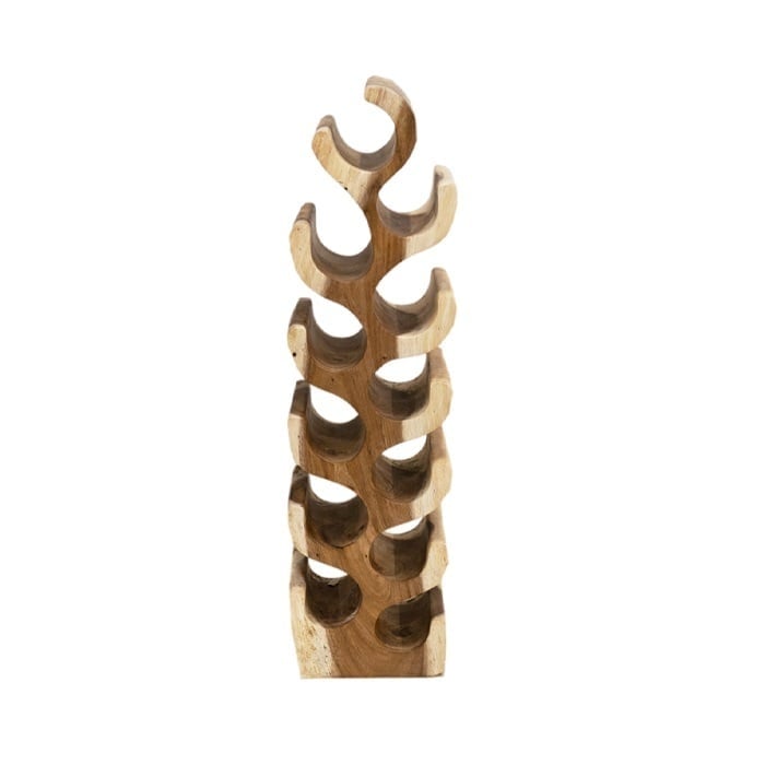 Vtw Living - Staand Wijnrek van Hout - Teakhout - 12 Flessen - 100 cm