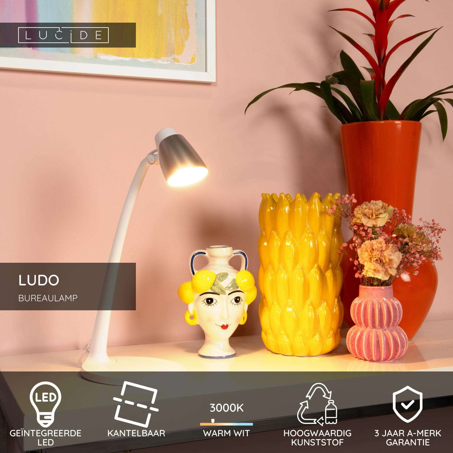 Lucide LUDO Bureaulamp - Wit
