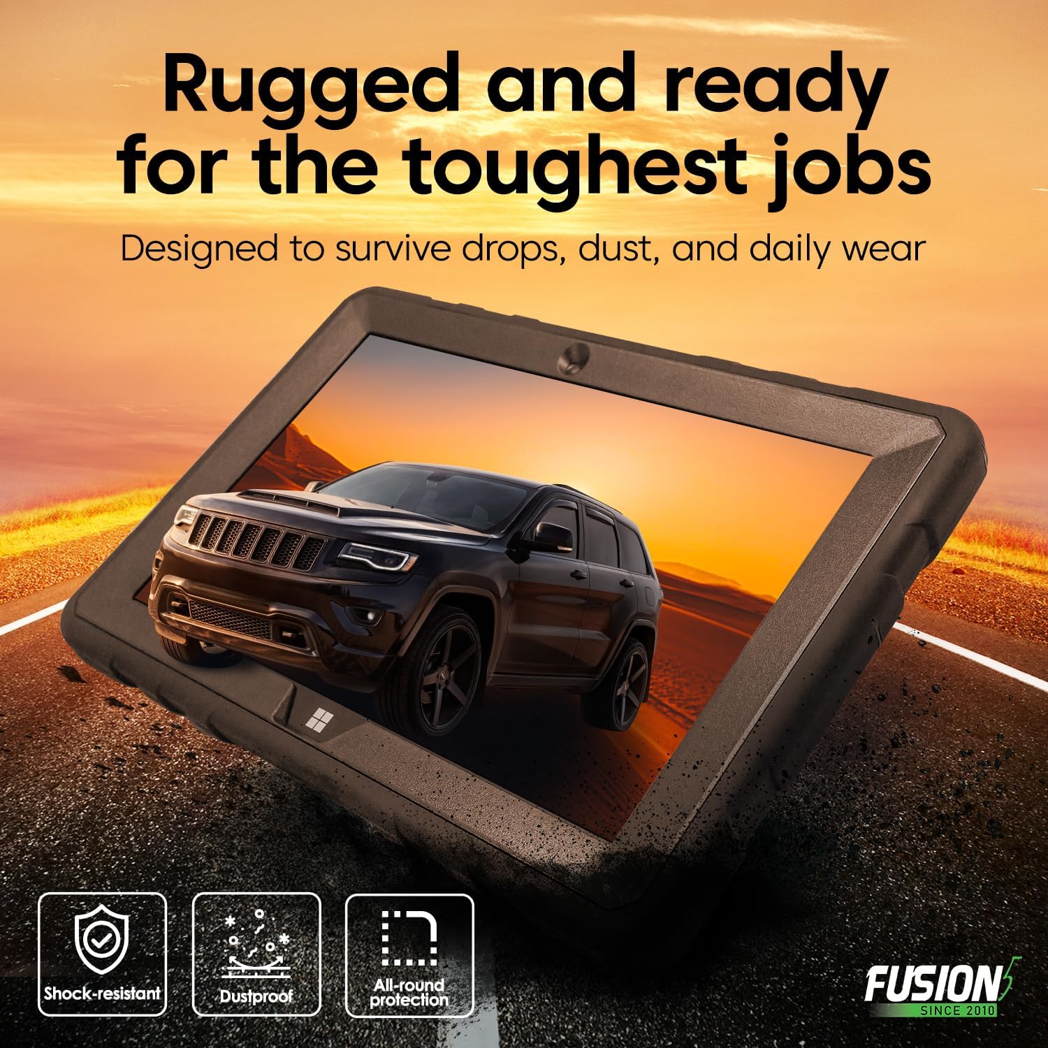 Fusion5 10.1in Windows 11 Full HD Rugged Tablet PC, 8GB RAM, 512GB SSD - FWIN232 PRO N5 - Image 2 Fusion5 10.1in Windows 11 Full HD Rugged Tablet PC, 8GB RAM, 512GB SSD - FWIN232 PRO N5 - Image 2