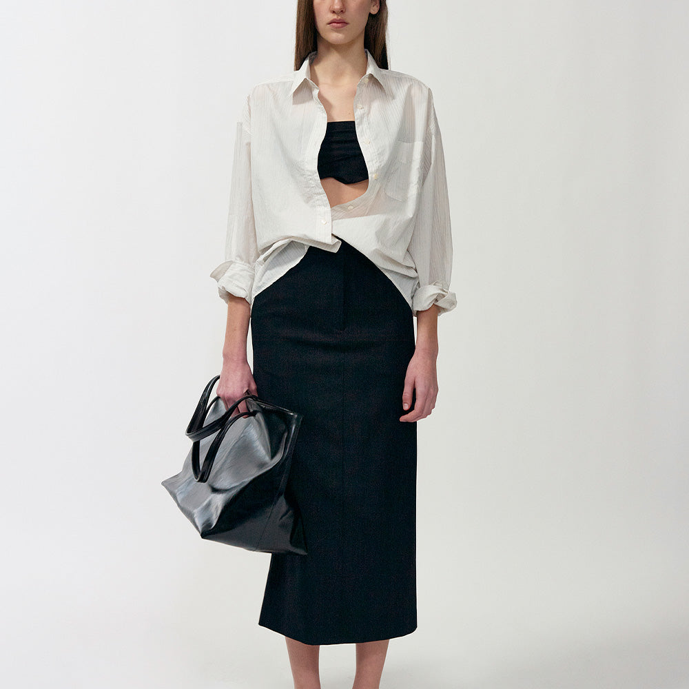 Nothing Written - Chemise en coton rayé Timon - Ivoire