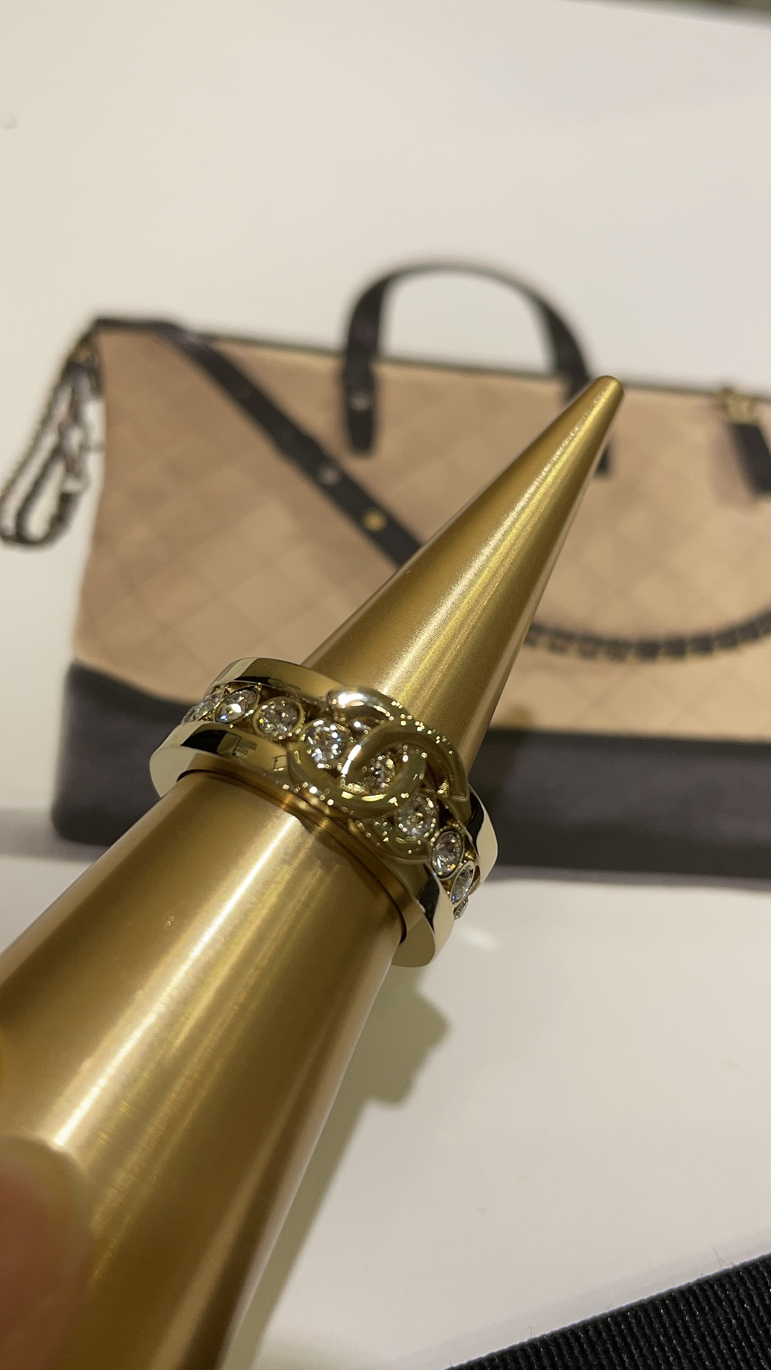 Chanel Full Diamond Wide Coco Ring - Original Replica Club