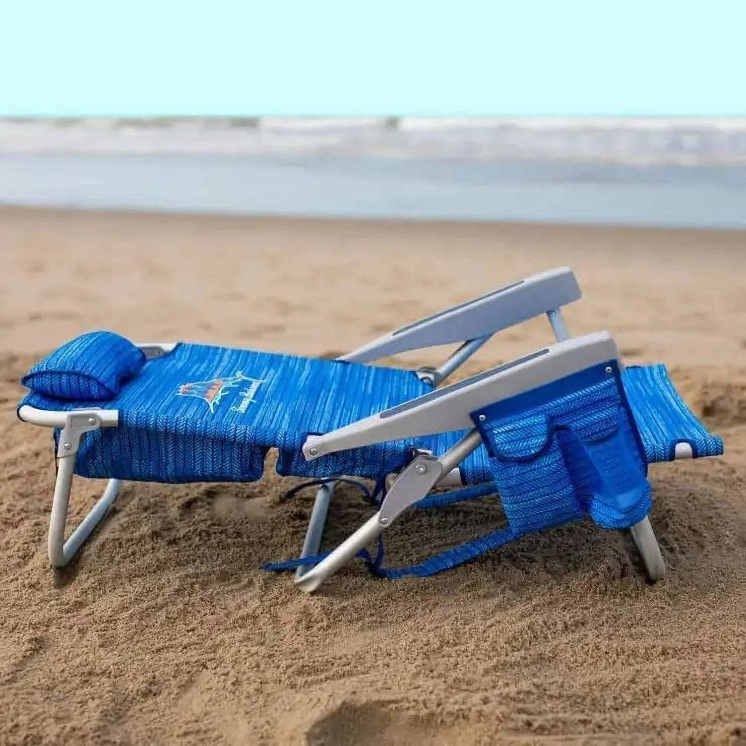 Tommy Bahama Backpack Beach Chairs - (2 PACK Blue ) - Image 2