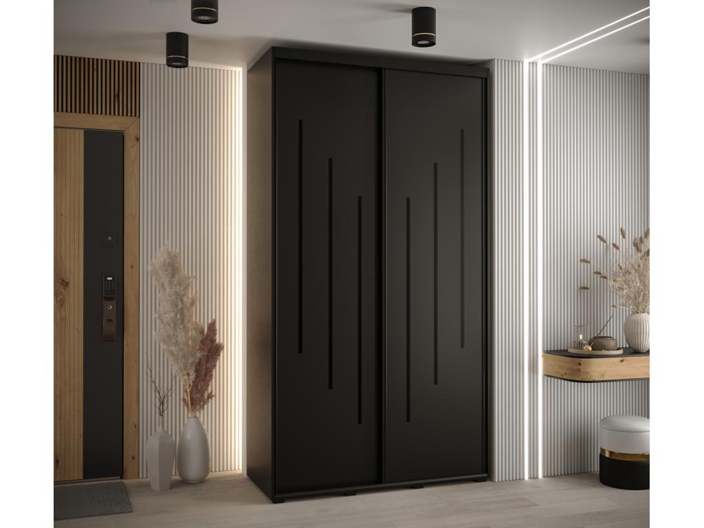 ARMARIO Nestleano 8 DE PUERTAS CORREDERAS 235 - 2/140/60 2 puertas Negro/Negro/Negro