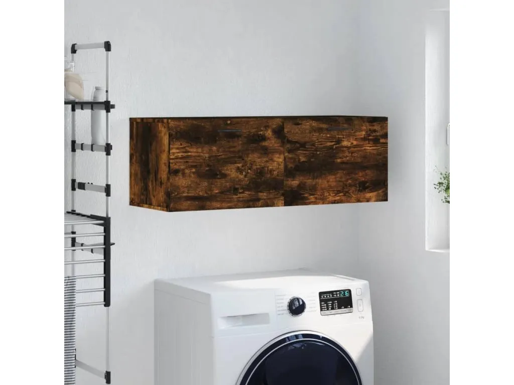 Mueblestop Armario de pared Mueblestop ingeniería Mueblestop ahumado 100x36.5x35 cm Marrón WANS50577