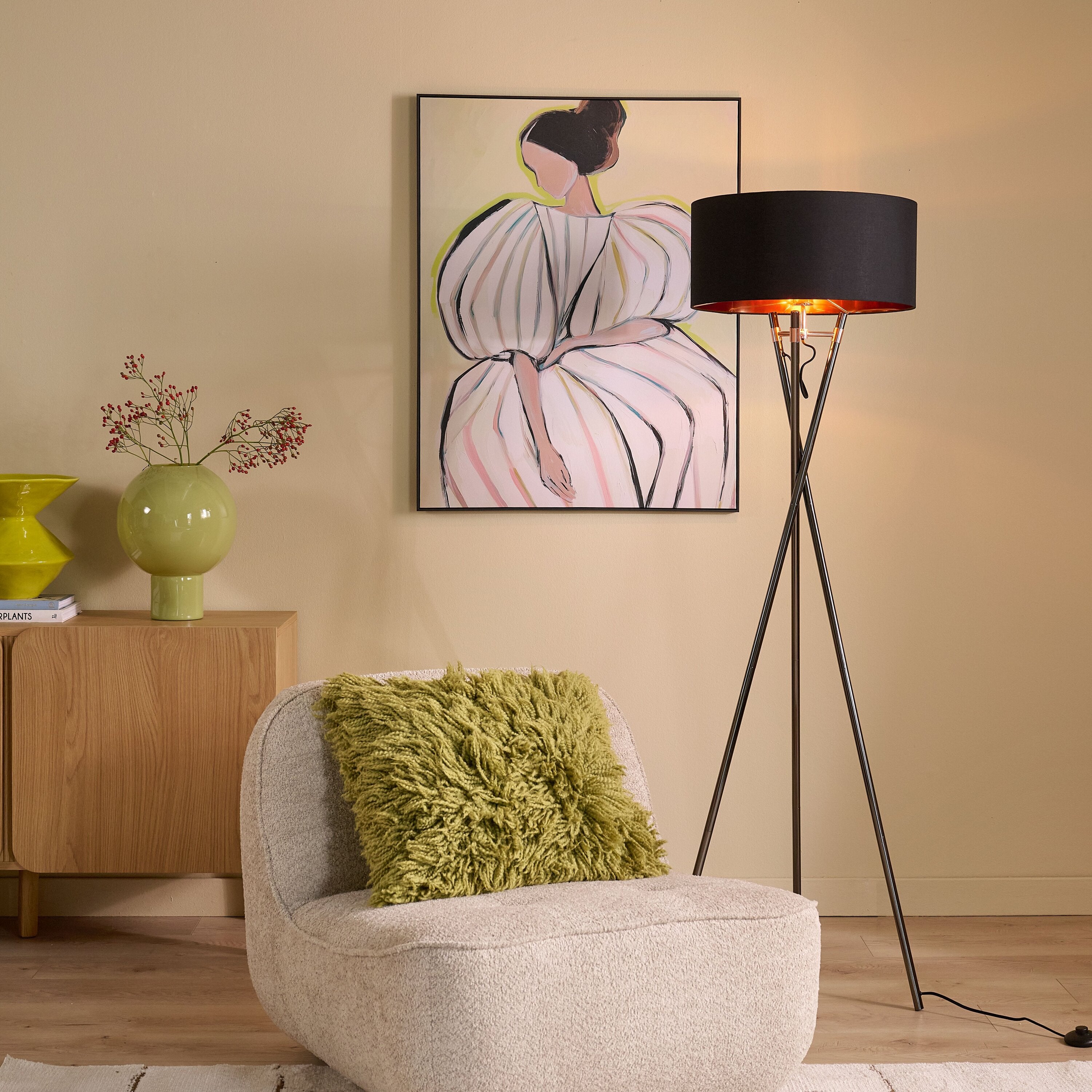 Blokker Rivel Vloerlamp - Zwart