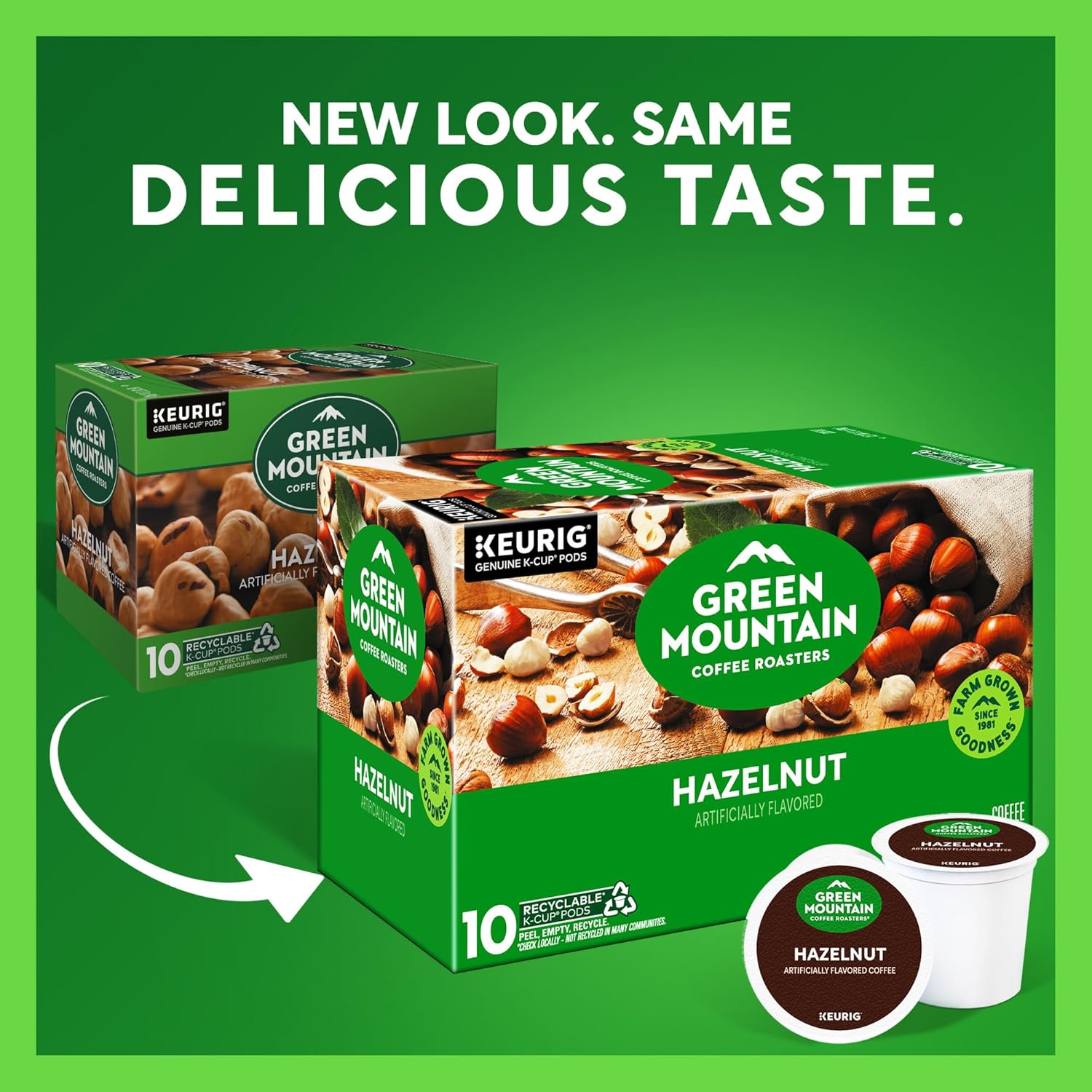 Green Mountain Coffee Roasters Hazelnut. Keurig Single Serve K-Cup Pods. Light Roast Coffee. 60 Count. (6 Packs of 10)