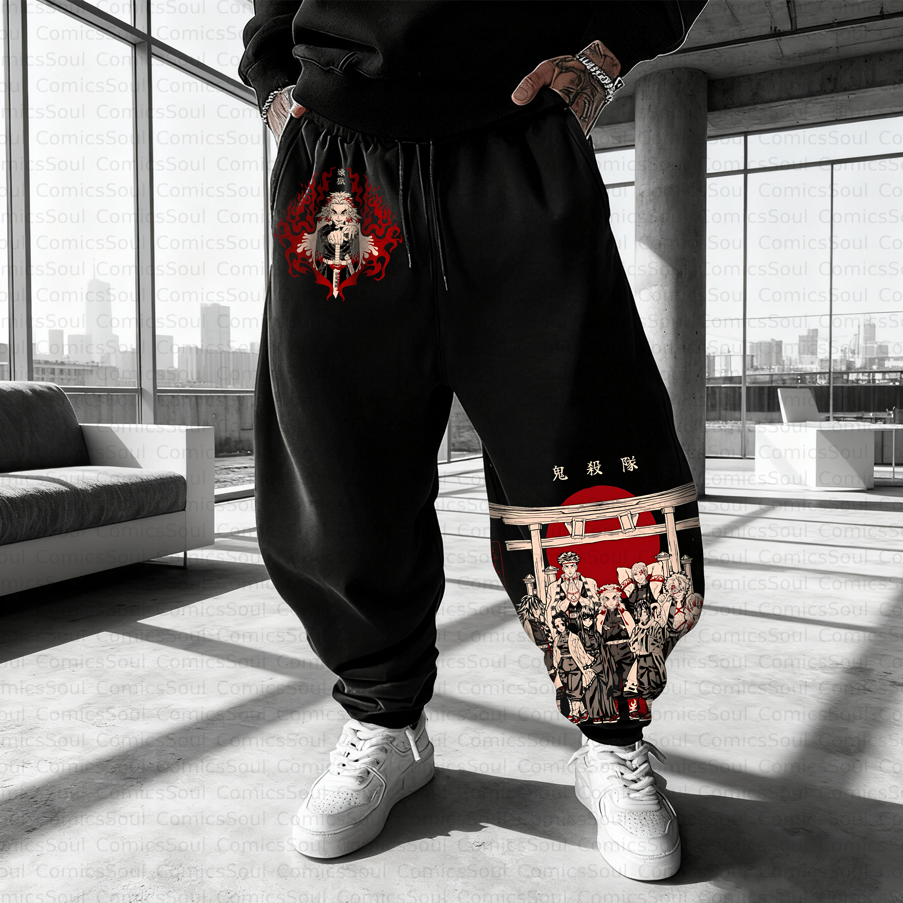 Unisex Casual Anime Streetwear Pant