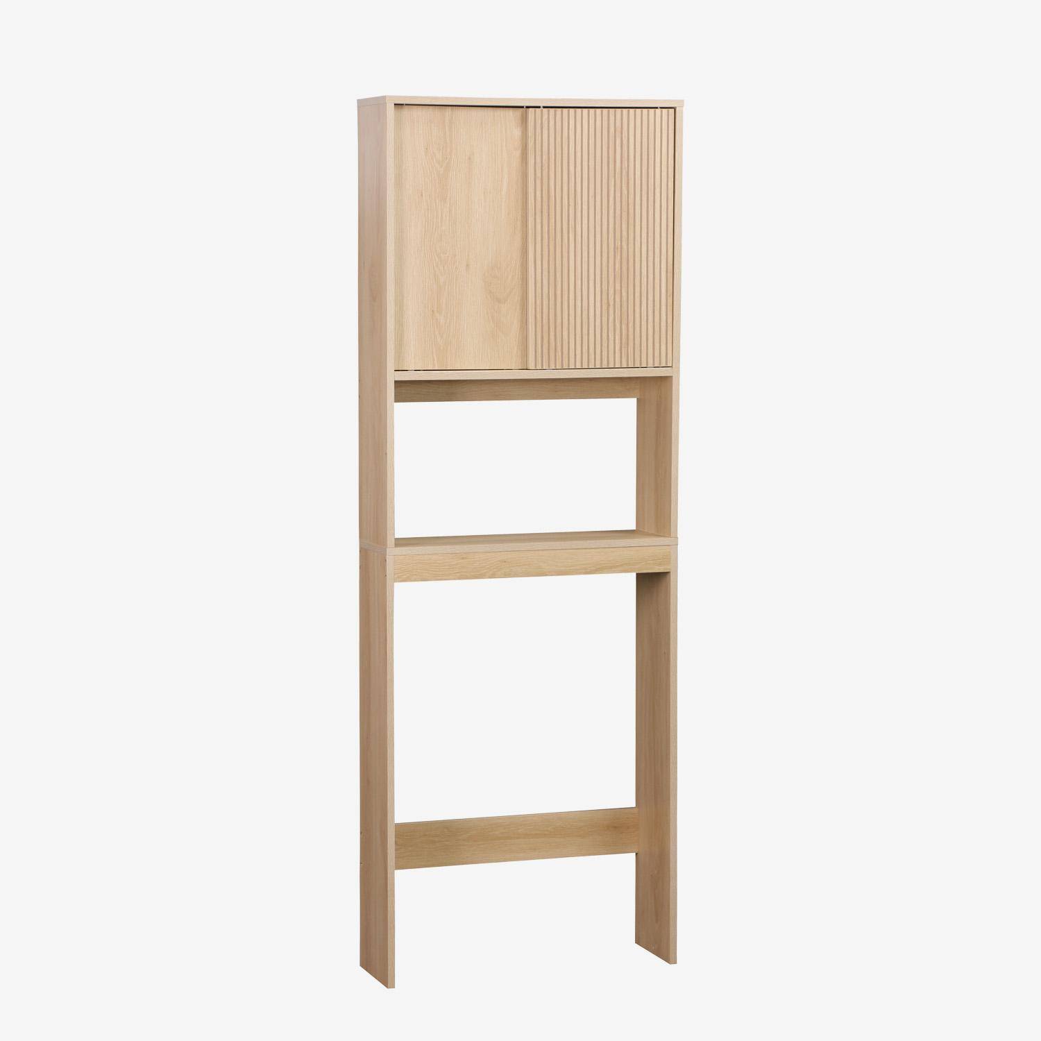 Linear - Estantería / Mueble WC escandinavo decorado en madera